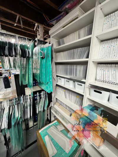 Those are the billy shelves which stores the stamp sets from Close to my Heart (CTMH) and Stampin' Up! (SU)