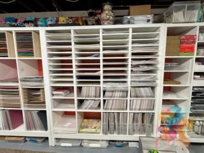 This house all of the patterned papers. 
ikea 4x4 with stand.